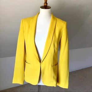 Bright Mustard Rag & Bone Sleek Minimalist Blazer